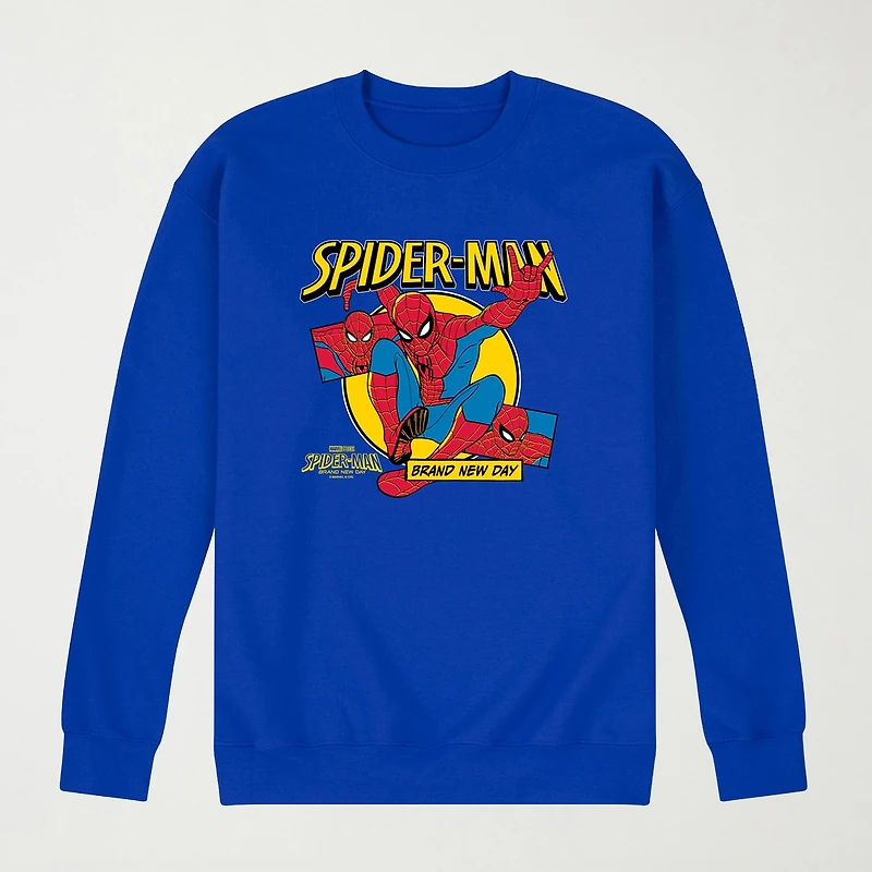 Brand New Day Comic Mens Crew Neck Long Sleeve Spiderman Sweatshirt