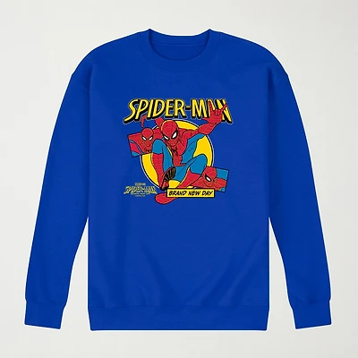 Brand New Day Comic Mens Crew Neck Long Sleeve Spiderman Sweatshirt