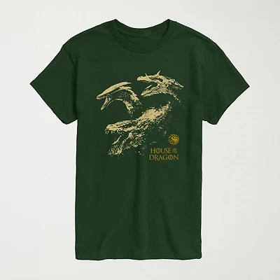 House Of The Dragon Mens Crew Neck Short Sleeve Regular Fit Graphic T-Shirt