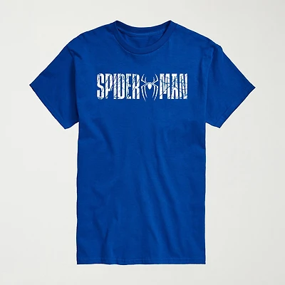 Brand New Day Web Logo Mens Crew Neck Short Sleeve Regular Fit Spiderman Graphic T-Shirt