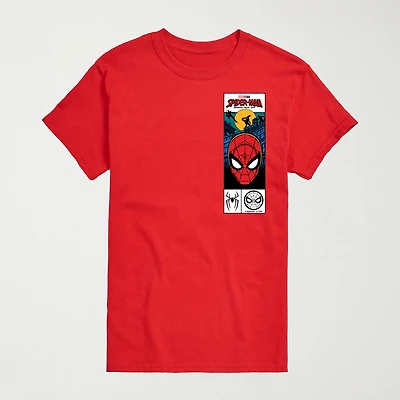 Brand New Day Mask Mens Crew Neck Short Sleeve Regular Fit Spiderman Graphic T-Shirt