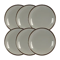 Elama Tahitian Sand 6-pc. Stoneware Salad Plate