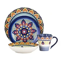Elama Zen Mozaik 16-pc. Stoneware Dinnerware Set
