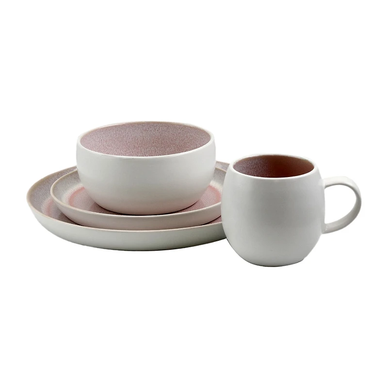 Elama Mocha Muave 16-pc. Stoneware Dinnerware Set