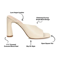 Journee Collection Dola Womens Round Open Toe Block Heel Pumps