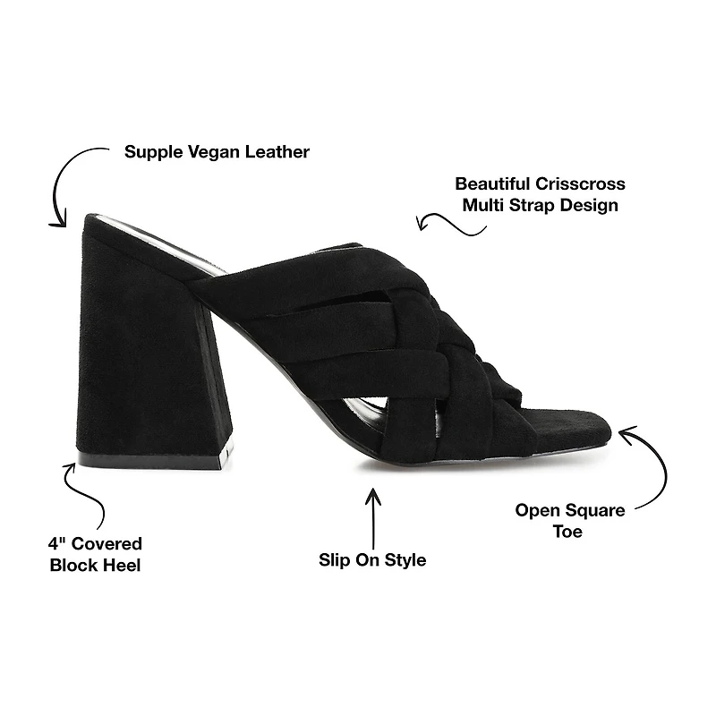 Journee Collection Dorisa Womens Round Open Toe Block Heel Pumps