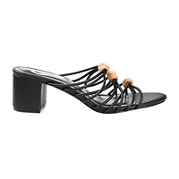 Journee Collection Kennadi Womens Round Open Toe Block Heel Pumps