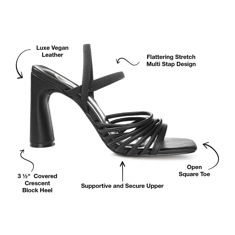 Journee Collection Hera Womens Round Open Toe Block Heel Pumps