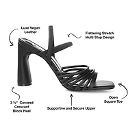 Journee Collection Hera Womens Round Open Toe Block Heel Pumps