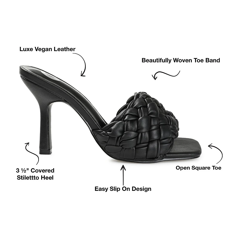 Journee Collection Raquelah Womens Round Open Toe Stiletto Heel Pumps