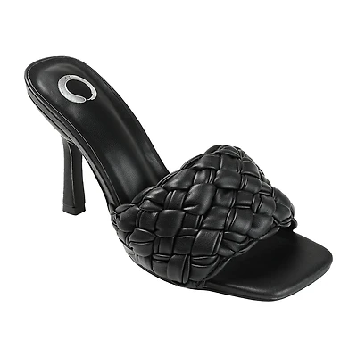 Journee Collection Raquelah Womens Round Open Toe Stiletto Heel Pumps
