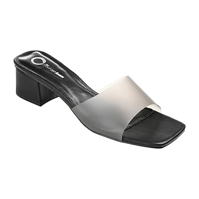 Journee Collection Jaydin Womens Round Open Toe Block Heel Pumps