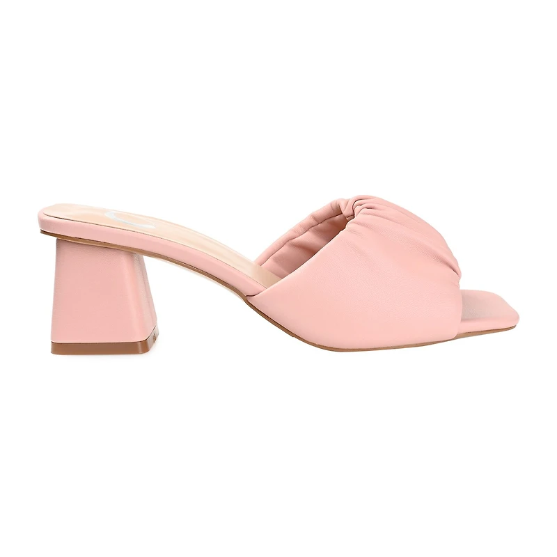 Journee Collection Briarr Womens Round Open Toe Block Heel Pumps
