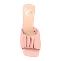 Journee Collection Briarr Womens Round Open Toe Block Heel Pumps