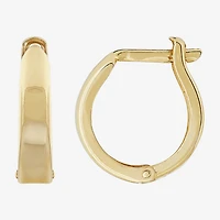 Womens 14K Gold 13.8mm Round Hoop Earrings
