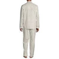 Stafford Modal Mens Long Sleeve 2-pc. Pajama Set