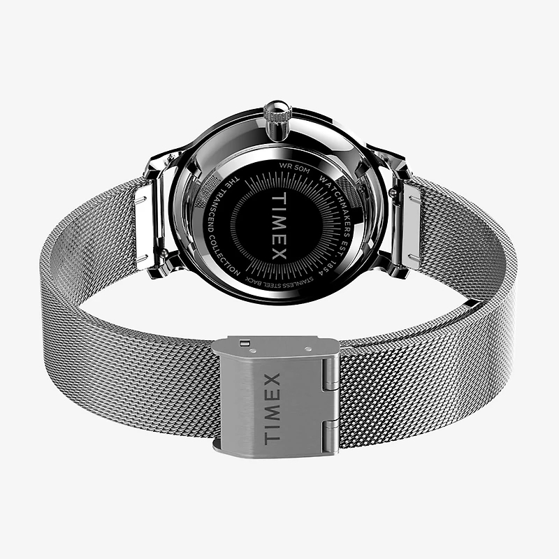 Timex Transcend Womens Silver Tone Stainless Steel Bracelet Watch Tw2u92900vq