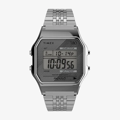 Timex Unisex Adult Silver Tone Stainless Steel Bracelet Watch Tw2r79300yb
