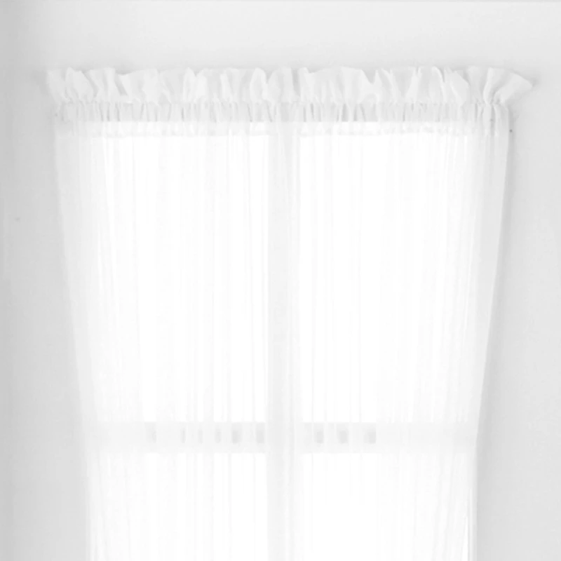 Liz Claiborne Lisette Sheer Rod Pocket Single Door Panel Curtain