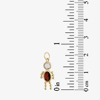 10K Gold January Birthstone Babies Boy Charm