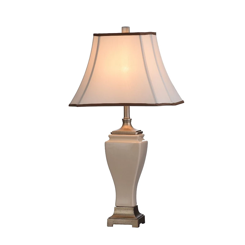 Stylecraft Cream Crackle Ceramic Table Lamp