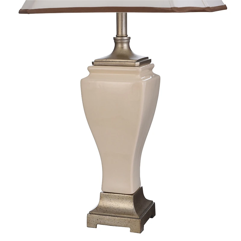 Stylecraft Cream Crackle Ceramic Table Lamp