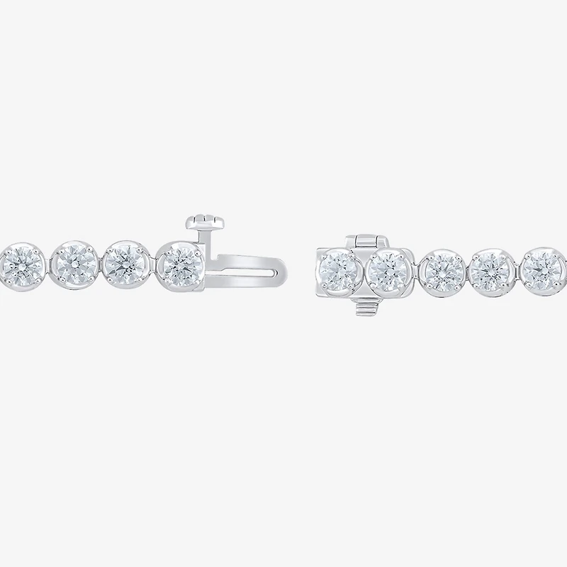 F / Vs2) Womens 8 Ct.T.W. Lab Grown White Diamond 10K Gold Inch Tennis Bracelet