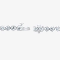 F / Vs2) Womens 8 Ct.T.W. Lab Grown White Diamond 10K Gold Inch Tennis Bracelet