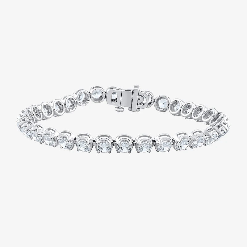 F / Vs2) Womens 8 Ct.T.W. Lab Grown White Diamond 10K Gold Inch Tennis Bracelet