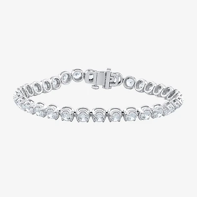 F / Vs2) Womens 8 Ct.T.W. Lab Grown White Diamond 10K Gold Inch Tennis Bracelet