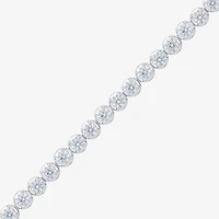 F / Vs2) Womens 8 Ct.T.W. Lab Grown White Diamond 10K Gold Inch Tennis Bracelet