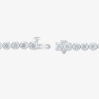 F / Vs2) Womens CT. T.W. Lab Grown White Diamond 10K Gold Inch Tennis Bracelet