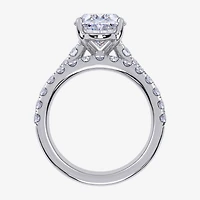 Signature By Modern Bride (G-H / Si1-Si2) Womens 4 CT. T.W. Lab Grown White Diamond 14K Gold Oval Side Stone Bridal Set