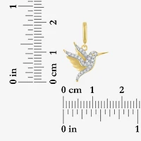 Charmed by Diamond Addiction 1/10 CT. T.W. Humming Bird (G-H / Si2- I1) White 14K Gold Over Silver Charm