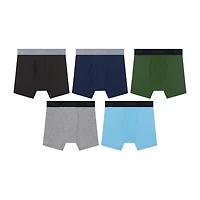 Hanes Big Kid Boys 5 Pack Boxer Briefs Bu3bd5