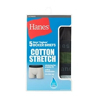 Hanes Big Kid Boys 5 Pack Boxer Briefs Bu3bd5