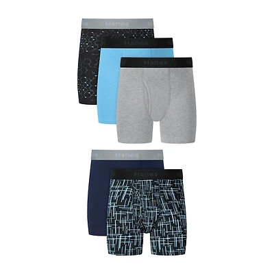 Hanes Big Kid Boys 5 Pack Boxer Briefs Bu3bp5