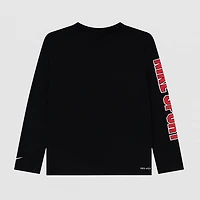 Nike Little Boys Crew Neck Long Sleeve Regular Fit Graphic T-Shirt