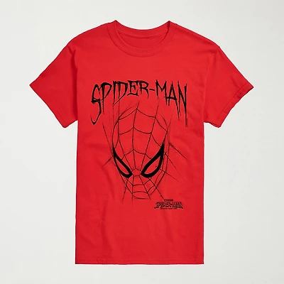 Brand New Day Sketched Mens Crew Neck Short Sleeve Regular Fit Spiderman Graphic T-Shirt