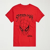 Brand New Day Sketched Mens Crew Neck Short Sleeve Regular Fit Spiderman Graphic T-Shirt