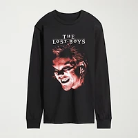 The Lost Boys Vampire David Mens Crew Neck Long Sleeve Regular Fit Graphic T-Shirt