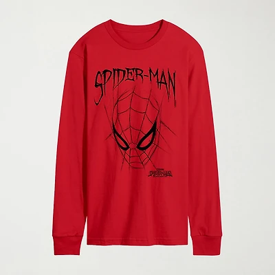 Brand New Day Sketched Mens Crew Neck Short Sleeve Regular Fit Spiderman Graphic T-Shirt