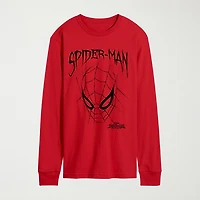 Brand New Day Sketched Mens Crew Neck Short Sleeve Regular Fit Spiderman Graphic T-Shirt