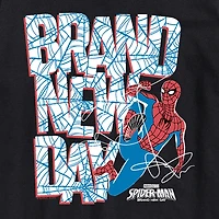 Brand New Day Web Mens Crew Neck Short Sleeve Regular Fit Spiderman Graphic T-Shirt