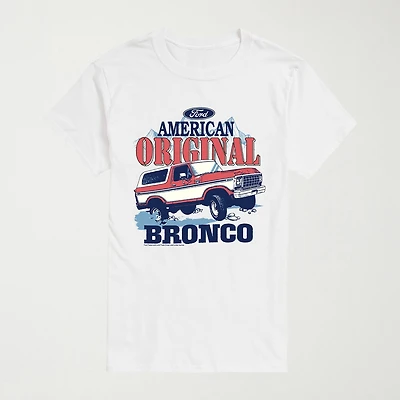 Ford American Original Bronco Mens Crew Neck Short Sleeve Regular Fit Graphic T-Shirt