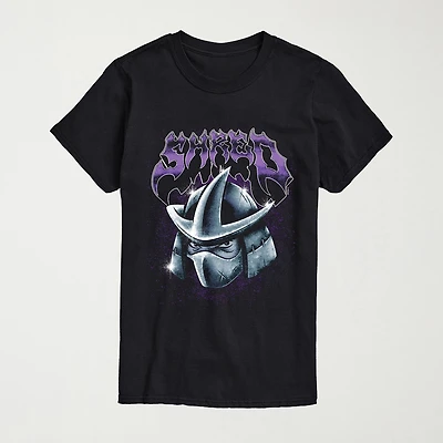 Shredder Chrome Mens Crew Neck Short Sleeve Regular Fit 101 Dalmatians Teenage Mutant Ninja Turtles Graphic T-Shirt