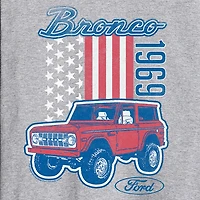Ford American Bronco 69 Mens Crew Neck Long Sleeve Regular Fit Graphic T-Shirt