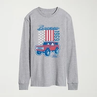 Ford American Bronco 69 Mens Crew Neck Long Sleeve Regular Fit Graphic T-Shirt
