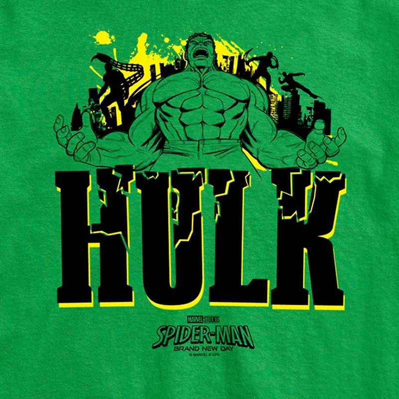 Brand New Day Hulk Mens Crew Neck Short Sleeve Regular Fit Graphic T-Shirt