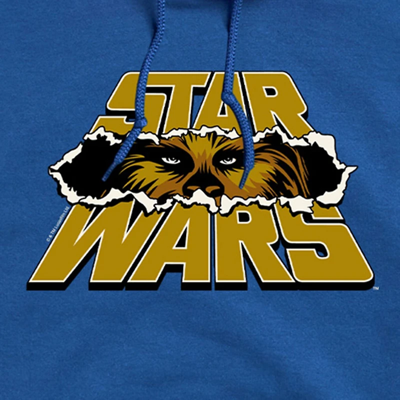 Chewbacca Logo Rip Mens Long Sleeve Star Wars Hoodie